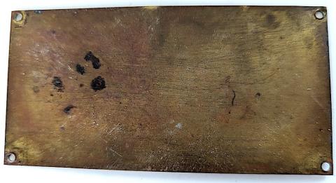 Forced Labor BMW SHELL waffen werke machine metal plate RARE