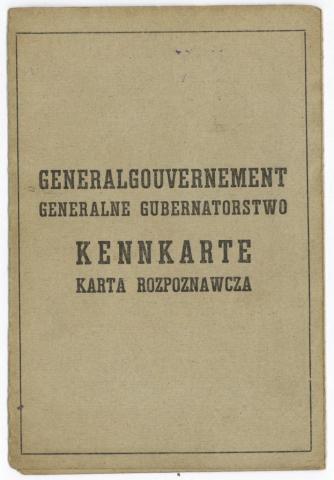 Forced Labour General Government photo ID Kennkarte with Third Reich Swastika stamps