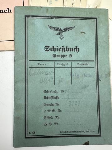 GROUPING Documents and ID from one soldier Panzer division Soldbuch Wehrpass iron cross award etc