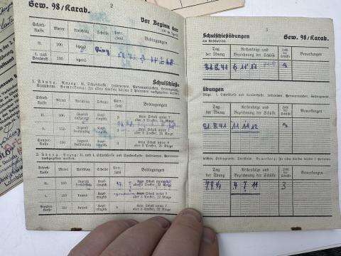 GROUPING Documents and ID from one soldier Panzer division Soldbuch Wehrpass iron cross award etc