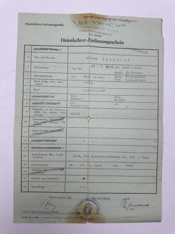 GROUPING Documents and ID from one soldier Panzer division Soldbuch Wehrpass iron cross award etc