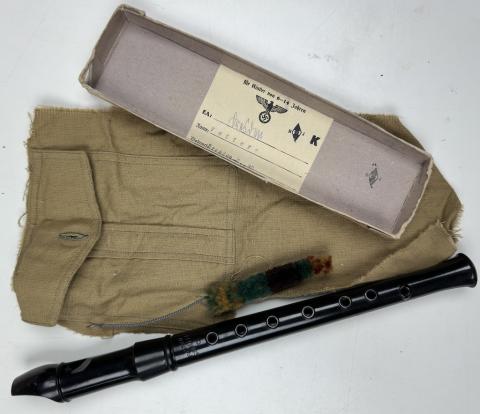 Hitler Youth grouping flute musical gear personal original marked uniform tunic