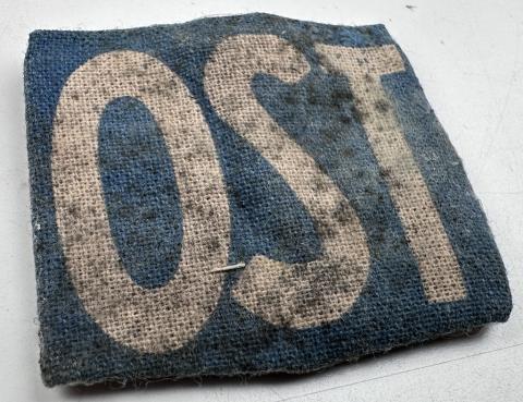 Holocaust forced labor eastern WORN OST patch ostarbeiter LABOUR LABOURED