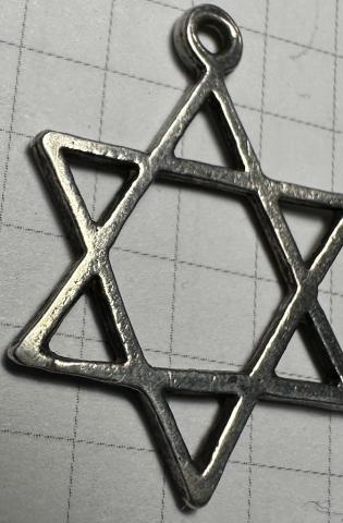 Holocaust Ghetto Getto Jew Jewish STAR OF DAVID pendant WW2 period