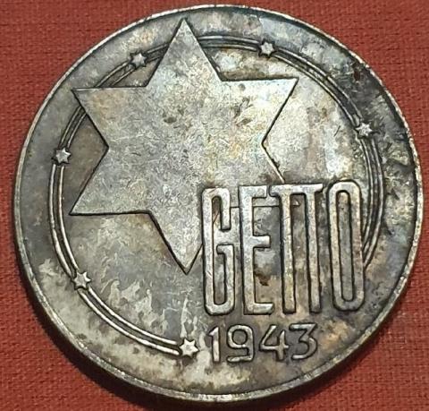 Holocaust Jew Deportation Ghetto coin token Jew getto LODZ litzmannstadt