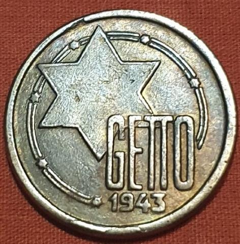 Holocaust Jew Deportation Ghetto coin token Jew getto LODZ litzmannstadt