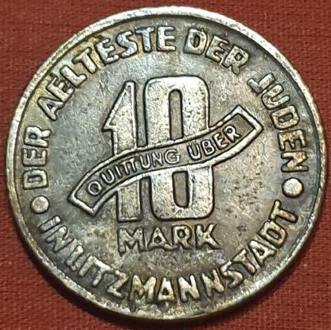 Holocaust Jew Deportation Ghetto coin token Jew getto LODZ litzmannstadt