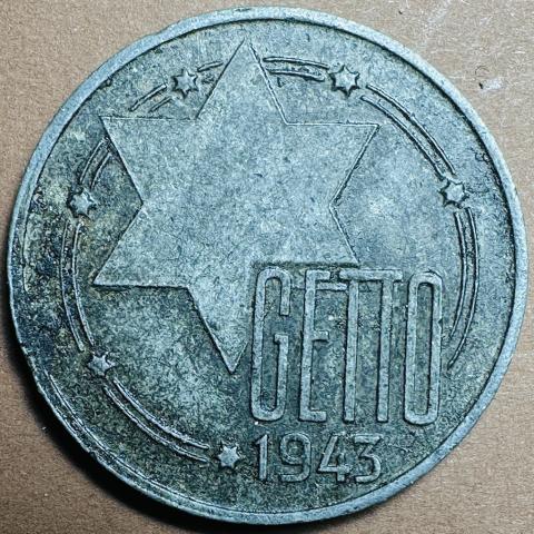 Holocaust Jew Jewish Ghetto Getto coin 20 mark juden token WW2