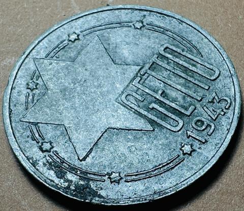 Holocaust Jew Jewish Ghetto Getto coin 20 mark juden token WW2