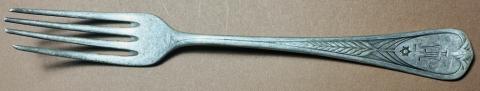 Holocaust Jew Jewish Ghetto Getto STAR OF DAVID silverware fork with initials