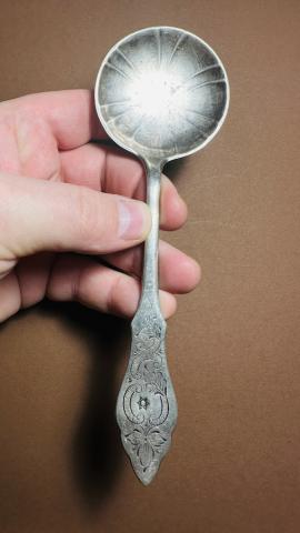 Holocaust Jew Jewish Ghetto Getto STAR OF DAVID silverware large soup spoon Holocaust Jew Jewish Ghetto Getto STAR OF DAVID silverware large soup spoon