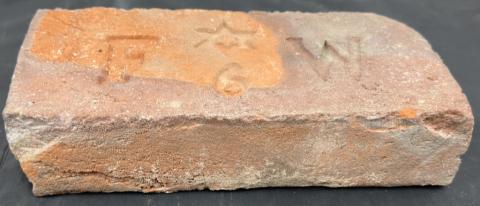 Holocaust Jewish synaguoge in Prague brick part with STAR OF DAVID from demolition Holocaust Jewish synaguoge in Prague brick part with STAR OF DAVID from demolition