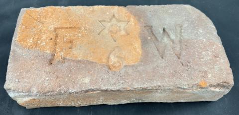 Holocaust Jewish synaguoge in Prague brick part with STAR OF DAVID from demolition Holocaust Jewish synaguoge in Prague brick part with STAR OF DAVID from demolition