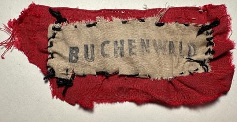 Holocaust liberation of BUCHENWALD inmate uniform jacket PATCH survivor