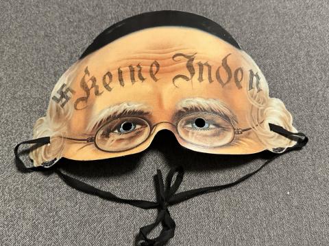 Holocaust Antisemitic German Jewish mask KEINE JUDEN Swastika Anti Jew