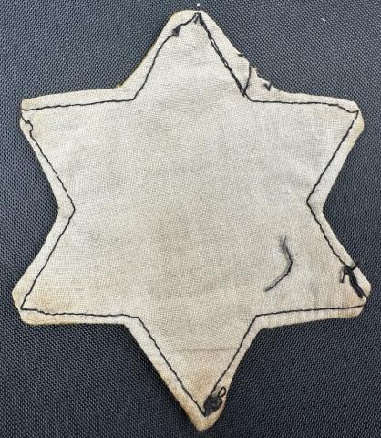 NICE Star of David WORN with back fabrik authentic Germany Jew Jewish patch badge Holocaust