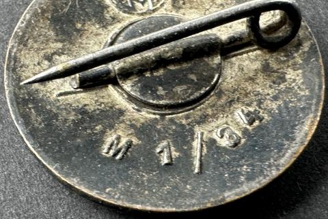 nice WW2 German Nazi Third Reich party NSDAP membership pin by rzm m1/34