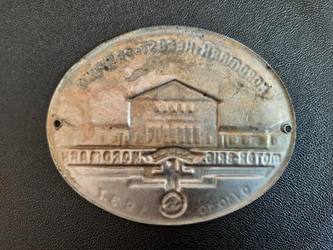 NSKK moto club third Reich Non-wearable participant badge plate Motor-Brig. Nordmark Autumn Test 9./10.10.1937