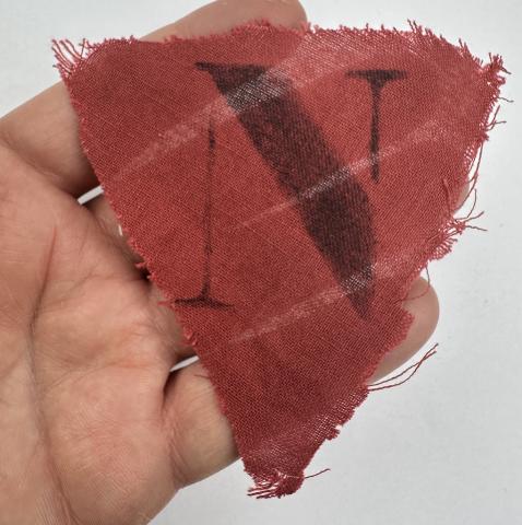 RARE red triangle political concentration camp patch N holland nederland uniform jacket ID