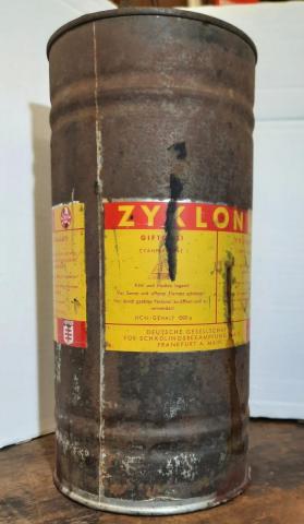 RARE WW2 Zyklon B canister poison YELLOW label gift original for sale extermination jew jewish holocaust