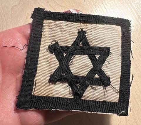 Jewish Star of David Badge Jew Romania roma authentic for sale etoile patch