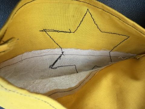 authentic original Holocaust JEWISH GHETTO POLICE JUDENRAT ARMBAND with a black Star of David jew getto polizei