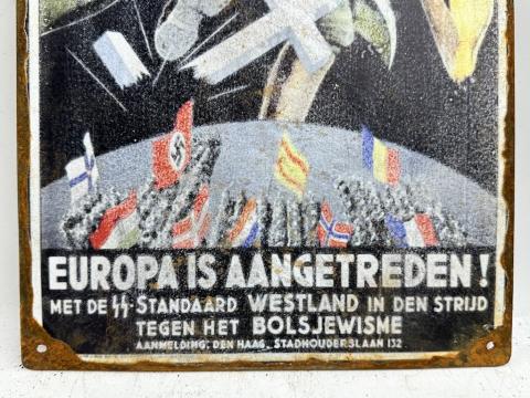 Holocaust WAFFEN SS propaganda recruitment sign extermination jewish Jews in Germany