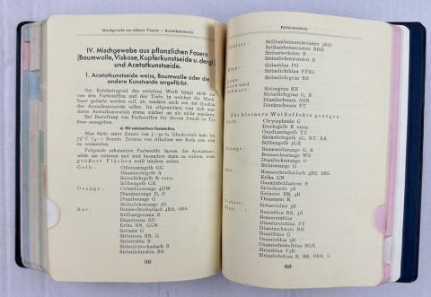 SCARCE kl kz Auschwitz III IG FARBEN chemical book stamped WAFFEN SS Ziklon B maker