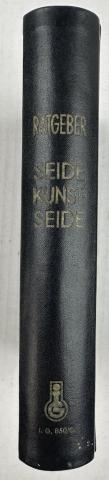 SCARCE kl kz Auschwitz III IG FARBEN chemical book stamped WAFFEN SS Ziklon B maker