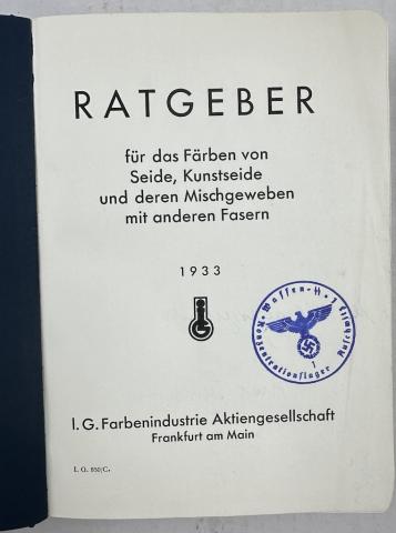 kl kz Auschwitz IG FARBEN WAFFEN SS Zyklon B canister original book