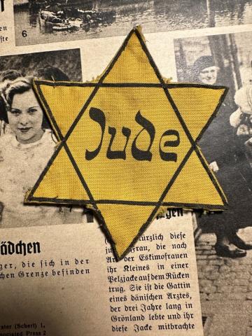 Star of David JUDE WORN Germany Jew Jewish Shoa original patch badge