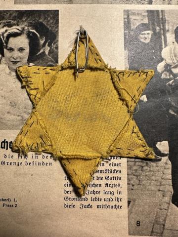 Star of David JUDE WORN Germany Jew Jewish Shoa original patch badge
