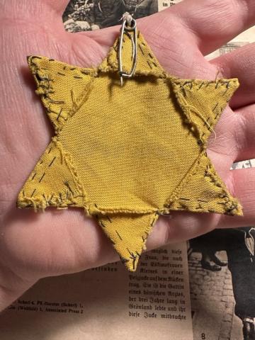 Star of David JUDE WORN Germany Jew Jewish Shoa original patch badge