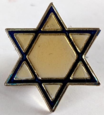 STAR OF DAVID pin badge Holocaust Jew Jewish Shoa original for sale etoile