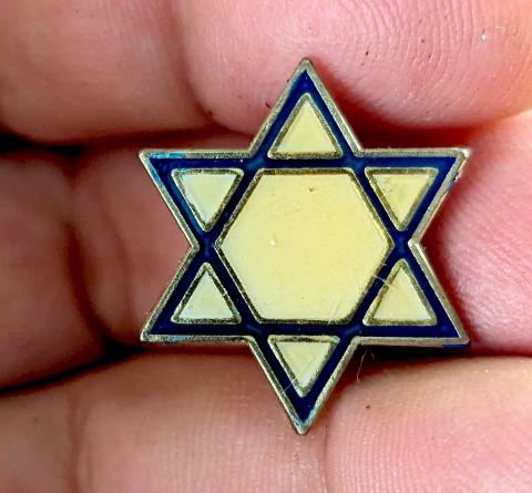 STAR OF DAVID pin badge Holocaust Jew Jewish Shoa original for sale etoile