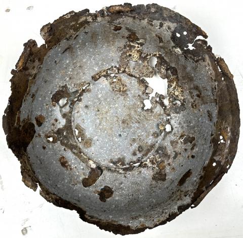 TEXTBOOK Concentration Camp LUBLIN Poland waffen SS stamped bowl