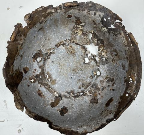 TEXTBOOK Concentration Camp LUBLIN Poland waffen SS stamped bowl