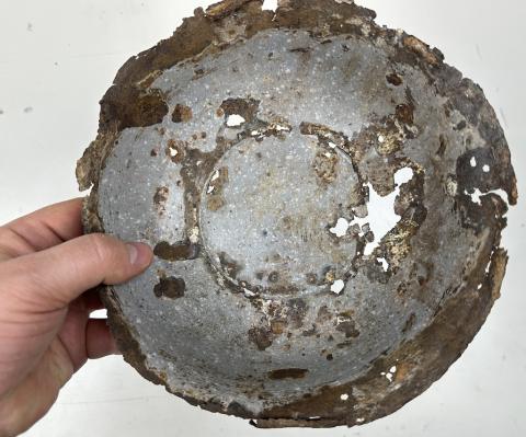 TEXTBOOK Concentration Camp LUBLIN Poland waffen SS stamped bowl