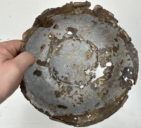 TEXTBOOK Concentration Camp LUBLIN Poland waffen SS stamped bowl