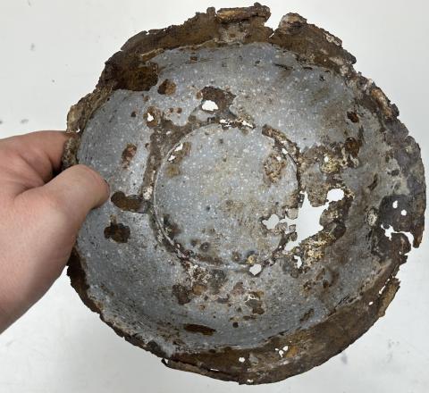 TEXTBOOK Concentration Camp LUBLIN Poland waffen SS stamped bowl