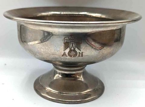 Third reich Adolf hitler AH monogram silverware cup from the BERGHOF eagle nest Fuhrer house