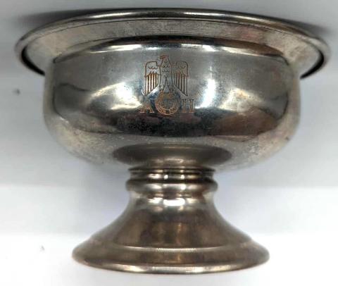 Third reich Adolf hitler AH monogram silverware cup from the BERGHOF eagle nest Fuhrer house