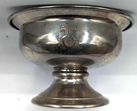 Third reich Adolf hitler AH monogram silverware cup from the BERGHOF eagle nest Fuhrer house