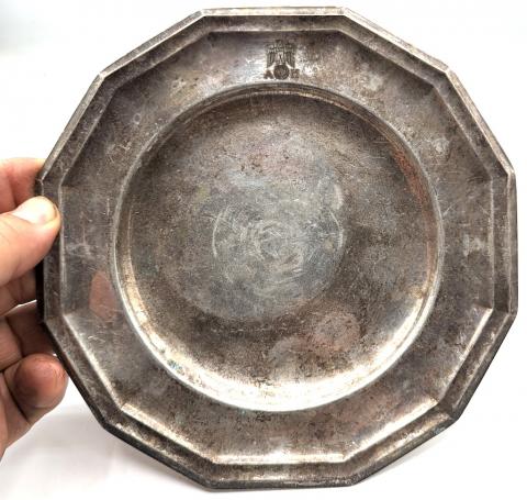 Third reich Adolf hitler AH monogram silverware small TRAY from the BERGHOF eagle nest Fuhrer house Third reich Adolf hitler AH monogram silverware small TRAY from the BERGHOF eagle nest Fuhrer house