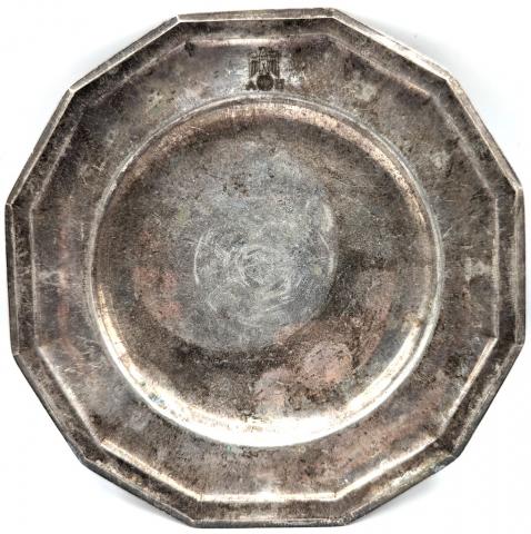 Third reich Adolf hitler AH monogram silverware small TRAY from the BERGHOF eagle nest Fuhrer house Third reich Adolf hitler AH monogram silverware small TRAY from the BERGHOF eagle nest Fuhrer house