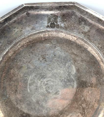 Third reich Adolf hitler AH monogram silverware small TRAY from the BERGHOF eagle nest Fuhrer house Third reich Adolf hitler AH monogram silverware small TRAY from the BERGHOF eagle nest Fuhrer house