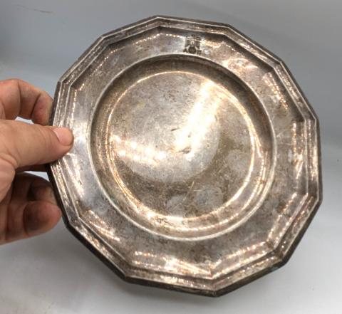 Third reich Adolf hitler AH monogram silverware small TRAY from the BERGHOF eagle nest Fuhrer house Third reich Adolf hitler AH monogram silverware small TRAY from the BERGHOF eagle nest Fuhrer house