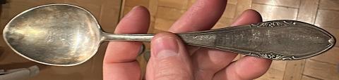 Third reich Adolf hitler AH monogram silverware spoon from the BERGHOF eagle nest Fuhrer house