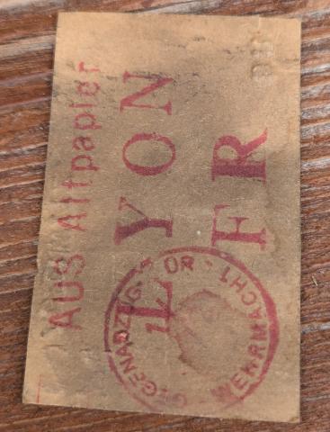 train ticket from LYON to AUSCHWITZ KL KZ concentration camp stamped 1943