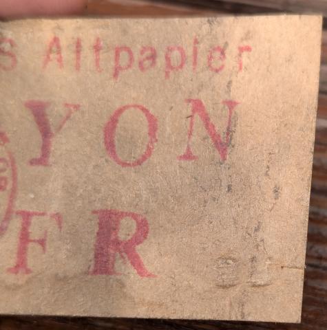 train ticket from LYON to AUSCHWITZ KL KZ concentration camp stamped 1943